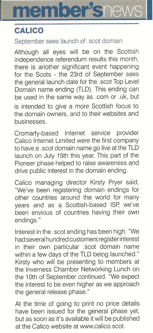 Calico UK features in Executive Magazine