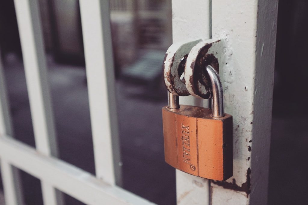 Photograph of a padlock to represent security